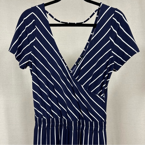 Express Striped Black and White Jumpsuit - Picture 6 of 9